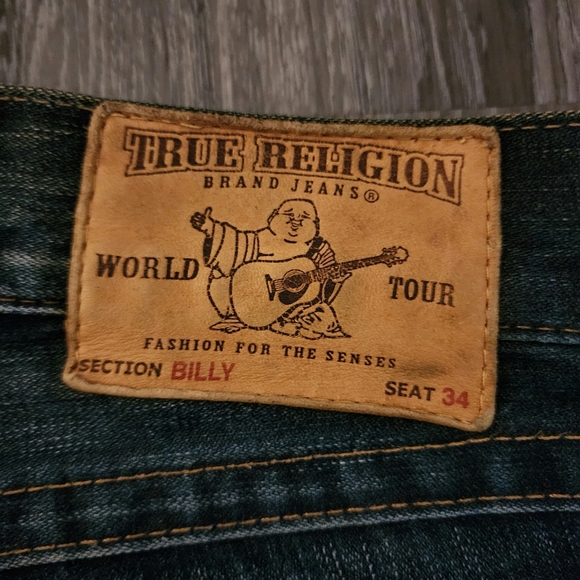 Vintage x True Religion BILLY Dark Wash Blue Jean - Picture 2 of 10